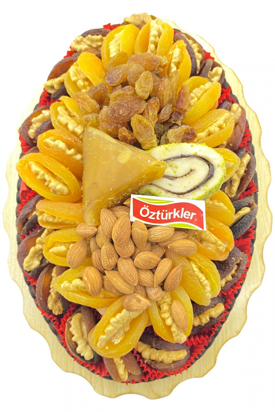 CEVİZ DOLGULU KAYISI VE GÜNKURUSU KATLI SEPET